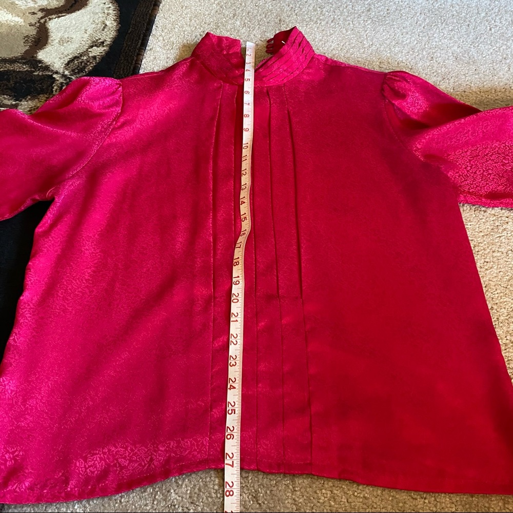 Top, True Vintage/Rockabilly Bright Barbie Pink - Picture 5 of 7